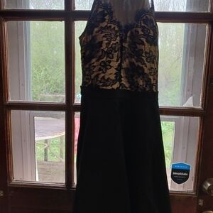 Rue21 Black and Gold Satin Dress